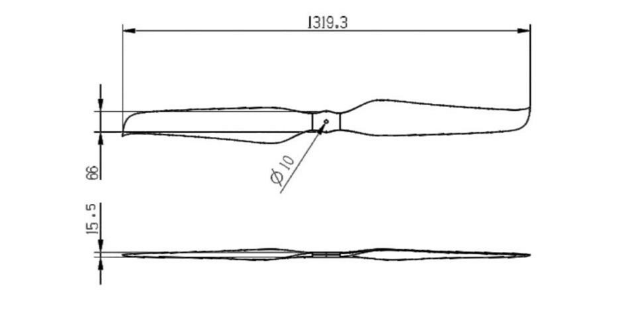 睿翼 52x19 碳纤维一体桨（正反桨）