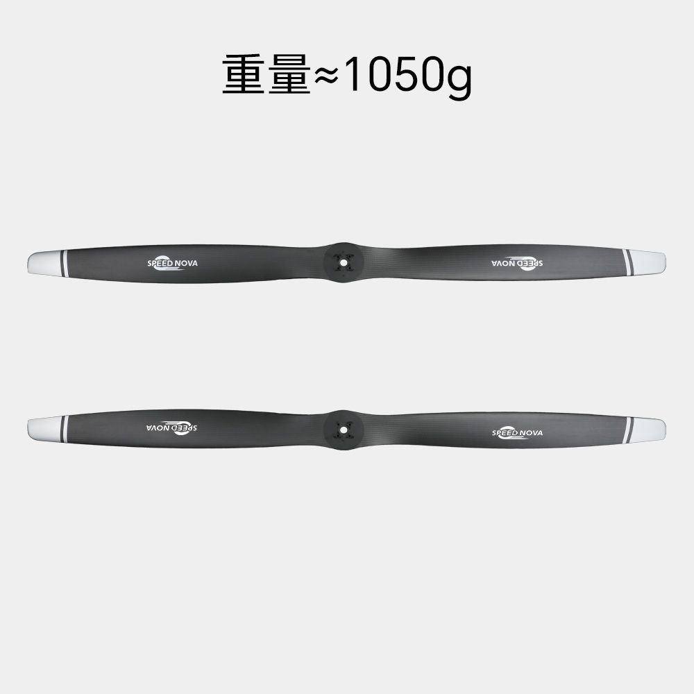 睿翼72×31碳纤维一体桨（正反桨）双桨展示与约1050克单支重量标注